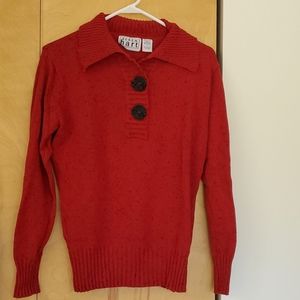 KEREN hart Long Sleeve Collared Sweater